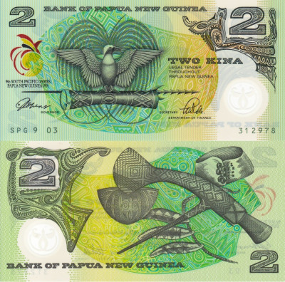 PAPUA NEW GUINEA 2 kina 1991 COMEMORATIVA polymer UNC!!! foto