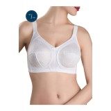 Sutien dantelat fără &icirc;ntărituri si arcuri, Conte Suprema RB7021 - Bianco, 100I