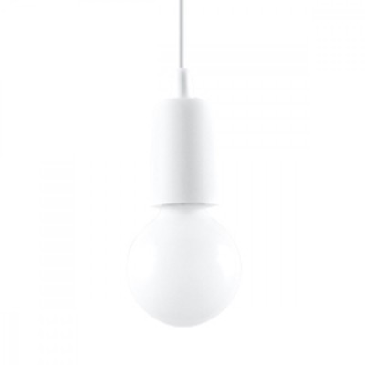 Lampă Suspendată Diego Alb Pvc 1 Bec Neregulat Modern De Interior foto