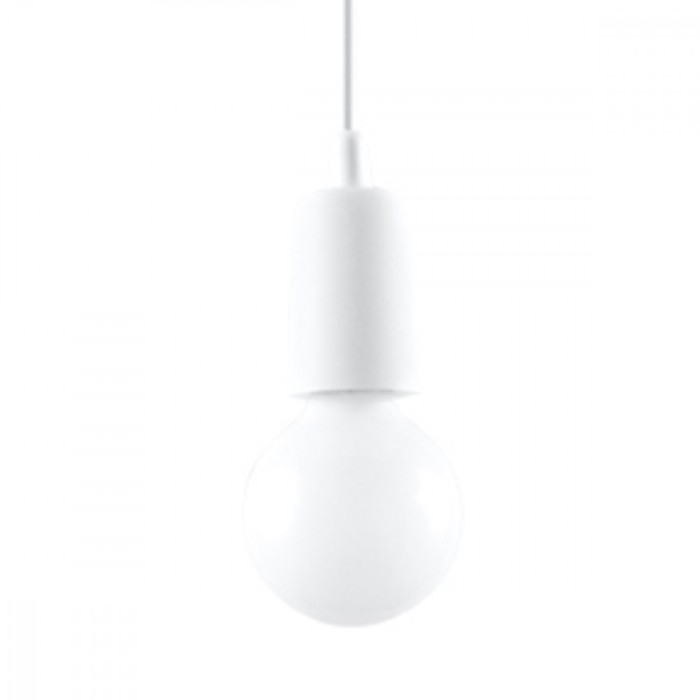 Lampă Suspendată Diego Alb Pvc 1 Bec Neregulat Modern De Interior