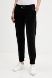 Juicy Couture pantaloni de trening din velur culoarea negru, uni, JCBBJ225802