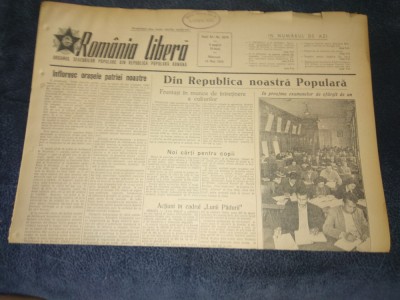 ZIARUL ROMANIA LIBERA 13 MAI 1953 foto