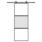Cumpara ieftin Usa glisanta cu set de feronerie sticla temperata si aluminiu