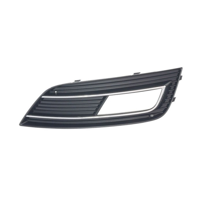 Grila spoiler Audi A4/S4 (B8), 11.2011-2016, Dreapta, 8K0807682K01C, 13D127-2 insertie crom, cu gaura proiector Kft Auto