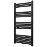 Radiator port-prosop &icirc;ncălzire centrală baie drept, negru, 600x1160 mm, vidaXL