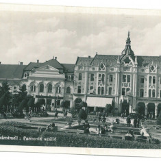 5107 - SATU-MARE, Market, Romania - old postcard - used - 1944
