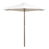 Gossi umbrela de soare cu stalp de lemn 270 x 270 cm, alb crem