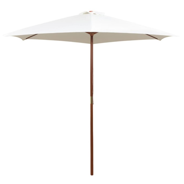 Gossi umbrela de soare cu stalp de lemn 270 x 270 cm, alb crem