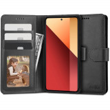 Husa Tech-Protect Wallet Wallet pentru Xiaomi Redmi Note 13 Pro 4G/LTE/Poco M6 Pro 4G/LTE Negru, Silicon