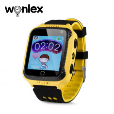 Ceas Smartwatch Pentru Copii Wonlex GW500s cu Functie Telefon, Localizare GPS, Camera, Lanterna, Pedometru, SOS - Galben, Cartela SIM Cadou foto