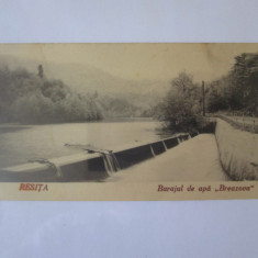 Fotografie 120 x 60 mm Reșița:Barajul de apă Breazova anii 30