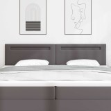 vidaXL Tăblie LED Gri 200 cm Piele artificială 42007315