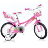 Bicicleta pentru fetite 16 Dino Bikes 166R - roz