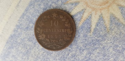 10 CENTESIMI 1893 BI - ITALIA foto