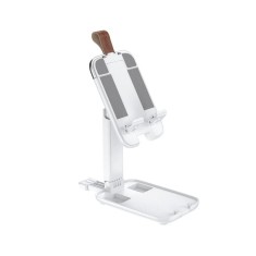 Suport Telescopic Birou Hoco Compatibil Cu Telefoane Si Tablete Cu Dimensiunea 4,7&quot;-14&quot;,alb, S28