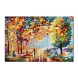 Tablou gigant indragostiti pictat manual dormitor, living, Noi doi sub umbrela mea, 150x100cm ulei pe panza, gata de agatat pe perete