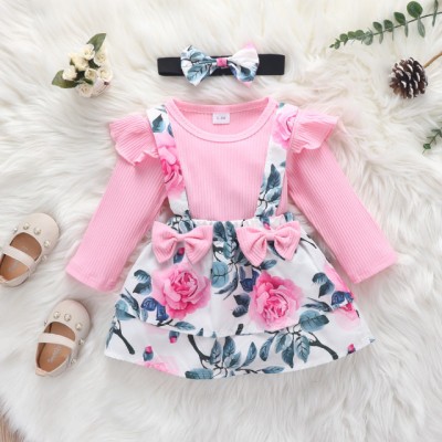 Sarafan inflorat cu body pentru fetite (Marime Disponibila: 12-18 luni (Marimea foto