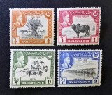Bahawalpur (Stat Princiar / Pakistan) 1949 - Set 4 Timbre &bdquo;Jubileul de Argint (Silver Jubilee 1924&ndash;1949)&rdquo; -CLN1