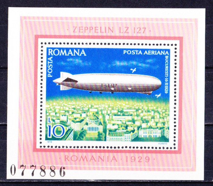 TSV$ - 1978 LP 953 DIRIJABILE, COLITA DANTELATA MNH/** LUX