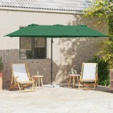 vidaXL Parasol cu braț cantilever pentru grădină Verde 42003376