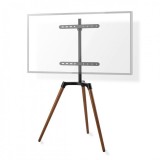 Suport podea pentru TV 50 - 65&quot; MDF/Otel Negru/Maro, Nedis TVSM7060BK