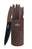 Cumpara ieftin Set de cutite 6 piese bohmann, stant rotund, acoperire Marmura-Maro