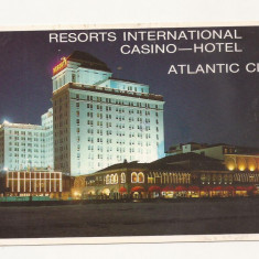 US1 - Carte Postala - USA - Atlantic City, Hotel Casino , circulata 1991