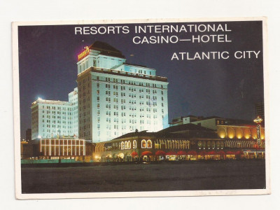 US1 - Carte Postala - USA - Atlantic City, Hotel Casino , circulata 1991 foto