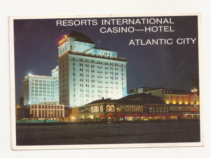 US1 - Carte Postala - USA - Atlantic City, Hotel Casino , circulata 1991