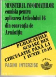 Publicatiile scoase din circulatie pana la 1 iunie 1946 - Ed. Fronde brosata