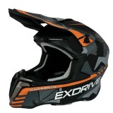 Casca cross/atv Exdrive negru/portocaliu marime XL