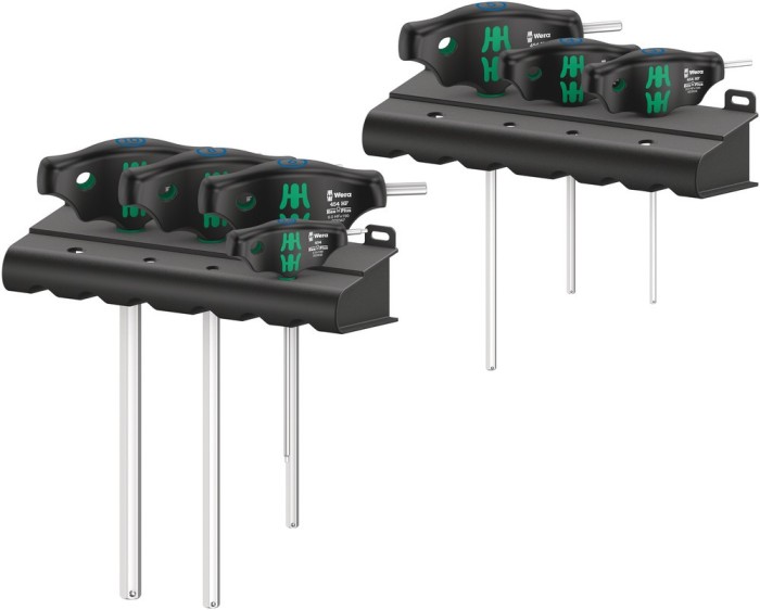 Set de chei hexagonale tip &quot;T&quot;, 454/7 HF Set 1, 7 bucati, Wera 05023450001 HardWork ToolsRange