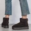 Ghete maro inchis din piele naturala NN605 117, 39 - 41