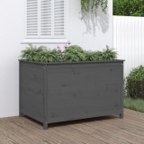 Strat inaltat gradina vidaXL, lemn masiv pin, gri, 119.5x82.5x78 cm, jardiniera legume, flori, terasa, balcon