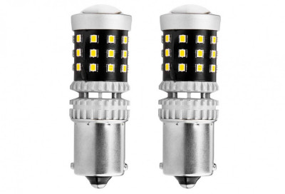 Bec semnalizare AMIO LED Canbus, BA15S P21W R10W R5W Alb 12V/24V, 2016 39SMD 1156, set 2 buc AutoDrive ProParts foto