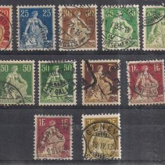 Switzerland 1908 Helvetia, lot, used M.092