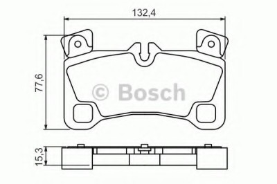 Set placute frana,frana disc VW TOUAREG (7LA, 7L6, 7L7) (2002 - 2010) BOSCH 0 986 494 205 foto