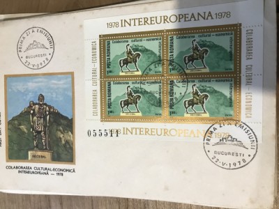 CPIF.1. Plic cu bloc intereuropean 1978 foto