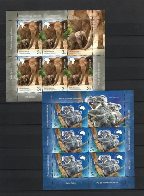 ROMANIA 2019 - PUI DE ANIMALE SALBATICE - MINICOLI, MNH - LP 2228 foto