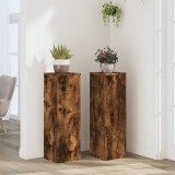 vidaXL Suporturi de plante 2 buc. stejar fumuriu 25x25x80 cm lemn 852946