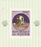 Niger 1983 - Programul Apollo 11 , colita dantelata, Spatiu, Nestampilat