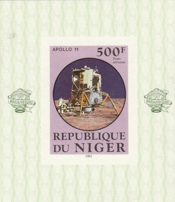 Niger 1983 - Programul Apollo 11 , colita dantelata foto