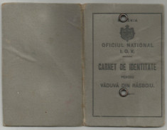 Romania, Oficiul National I.O.V., carnet de identitate, 1924 foto