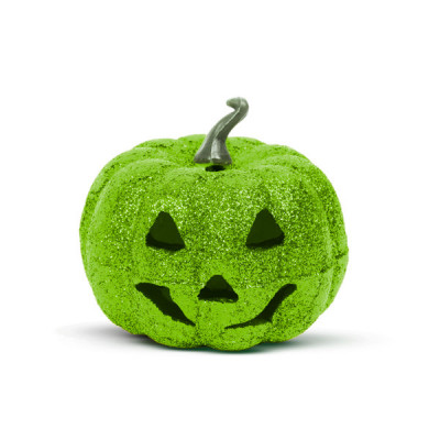 Decor Halloween LED RGB - Dovleac - verde - 11 cm foto
