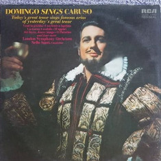 Vinil original SUA, Placido Domingo sings Caruso