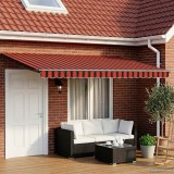 vidaXL Marchiza Retractabila Manuala Exterior cu LED 5x3m pentru Terasa
