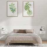 Tablie de pat cu dulapuri, alb extralucios, lemn prelucrat GartenMobel Dekor, vidaXL