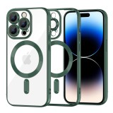 Husa premium iPhone 14 Pro Techsuit Luxury Crystal MagSafe, verde inchis