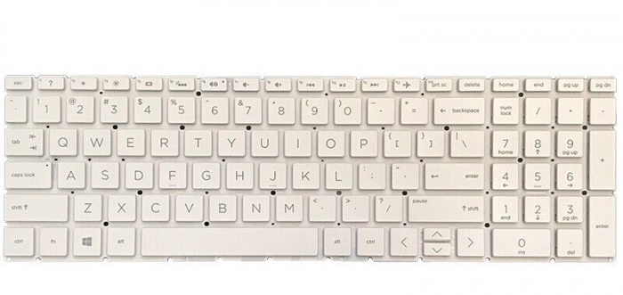Tastatura Laptop, HP, 15-DW, 15T-DW, 15S-DU, 15S-DY, TPN-C139, iluminata, alba, layout US