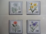 Serie timbre nestampilate flora flori Germania Berlin Vest MNH Berlin West, Nestampilat